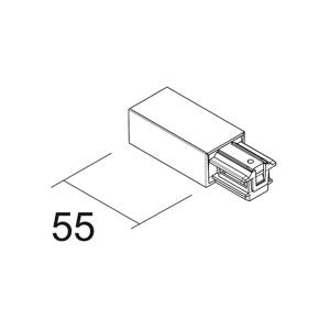 Ivela Ivela napájení vpravo SQUARE 48 V, bílá, plast
