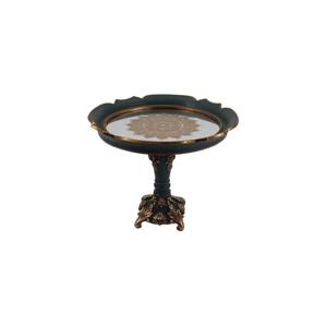 Eurolamp Dekorační podnos pr. 24,7 cm zelená/zlatá