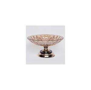 Eurolamp Dekorační podnos pr. 29,5 cm hnědá/kouřová