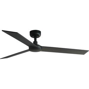 FARO Barcelona FARO 34298WT - Stropní látor RUDDER L černá/wenge pr. 132 cm WT + DO