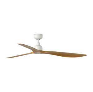 FARO Barcelona FARO 34361WT - Stropní látor OUTWOOD L hnědá/bílá pr. 150 cm WT IP44 + DO