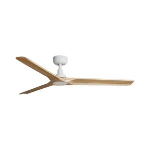 FARO Barcelona FARO 33810WT - Stropní látor HEYWOOD L dřevo/bílá pr. 132 cm WT + DO